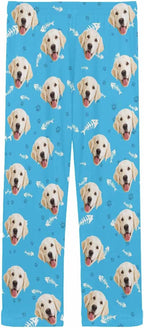 MyPupSocks Custom Pet Face Pajamas Pants Photo Pajama Bottoms for Men S-XXL