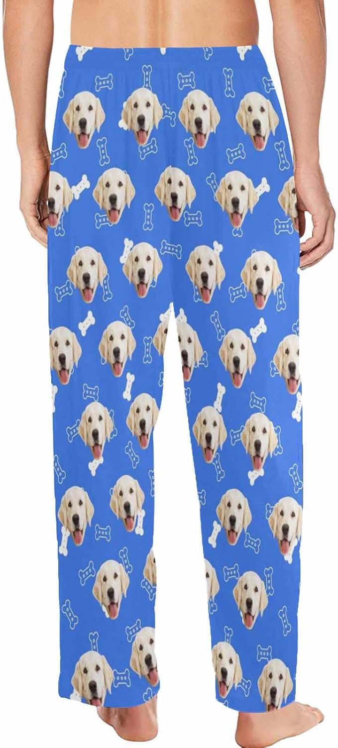 MyPupSocks Customized Face Pajamas Pants Photo Pajama Bottoms for Men S-XXL