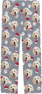 MyPupSocks Custom Pet Face Pajamas Pants Photo Pajama Bottoms for Men S-XXL