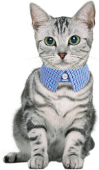 Faleela 2 Pack/Set Cat Collar with Cute Bow Tie and Bell,Breakaway Plaid Shirt Collar for Kitty Adjustable Safety
