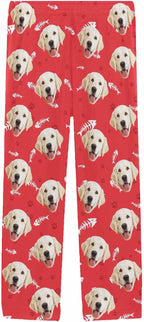 MyPupSocks Custom Pet Face Pajamas Pants Photo Pajama Bottoms for Men S-XXL