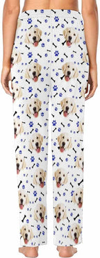 Custom Face Pajamas Pants Personalized Sleepwear Bottoms for Women XS-XXL