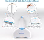 Pet Undercoat Deshedding Tool for Dogs - Wide Curved Undercoat Brush for Effortless Pet Deshedding, Loose Hair Remover for Dogs & Cats (Blue)