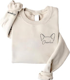 Personalized Dog Mom Sweatshirt, Custom Pet Name Sweater for Women, Dog Lover Gift, Cute Pet Apparel
