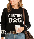 Custom Dog Knit Sweater for Women Personalized Pet Paw Print Pullover Dog Mom Gift Christmas for Pet Lovers