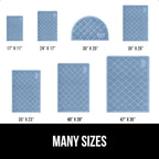 GORILLA GRIP Cat Litter Box Mat, 47x35, Water Resistant, US Designed Kitty Litter Trapping Mats, Easy to Clean, Scatter Control, Less Mess and Clean Floors, Kitten Supplies for Indoor Cats, Light Blue