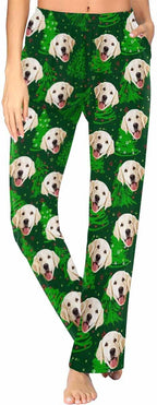 Custom Face Pajamas Pants Personalized Nightwear Bottoms for Women XS-XXL