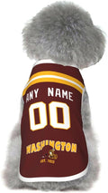 Wash1ngt0n Dog Clothes Jersey Pet Jersey Customized Any Name & Number S-5XL for Small Middle and Big Dogs