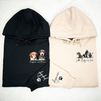 Personalized Embroidered Dog Hoodie, Personalised One-Line Dog Shirt, Unisex Embroidered Dog Hoodie, Dog Lovers Gifts