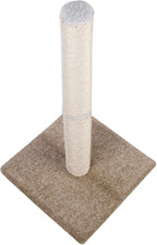 Cat Scratching Post Carpet, Tall Big Sisal Rope Cat Scratch Pole for Cats and Kittens, Stable Carpeted Heavy Base (Beige/Yellow)