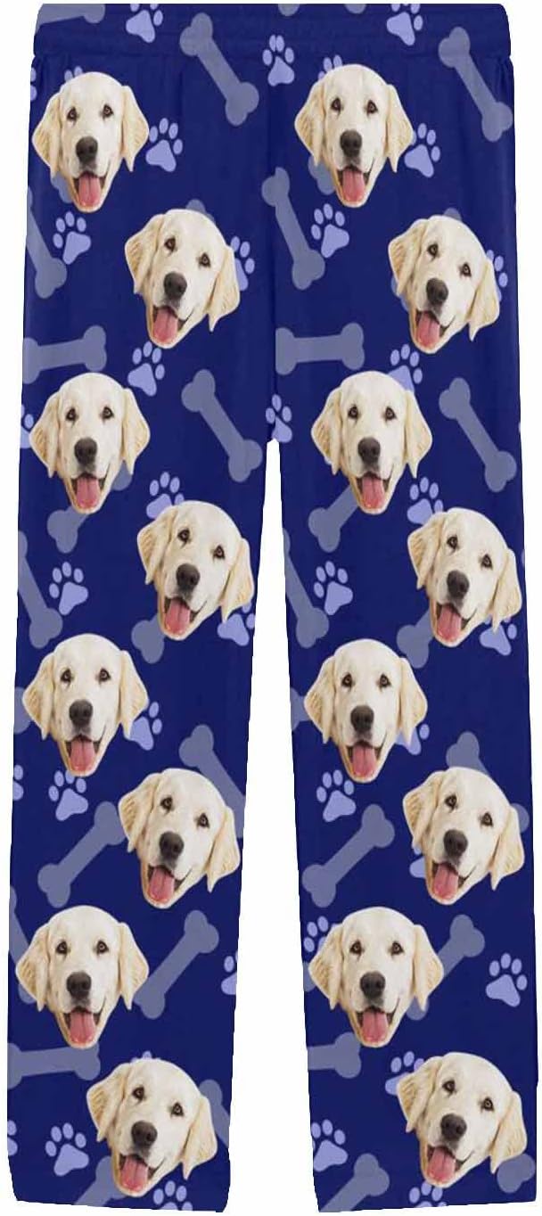 MyPupSocks Customized Face Pajamas Pants Photo Pajama Bottoms for Men S-XXL