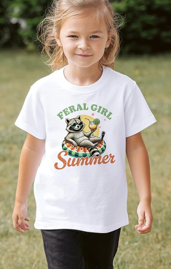 Kids Toddler Little Boys Girls T-Shirt Short Sleeve Funny Animals Graphic Letters Print Tee Top Summer Clothes