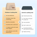 Pelsbarn Dog Cooling Mat- Ice Silk Summer Comfort, Self Cooling, Non-Slip Dog Pad, Durable & Washable, Mat for Extra Large Dogs 33"" x 45"", Support Shelter Dogs with Every Purchase (Beige)