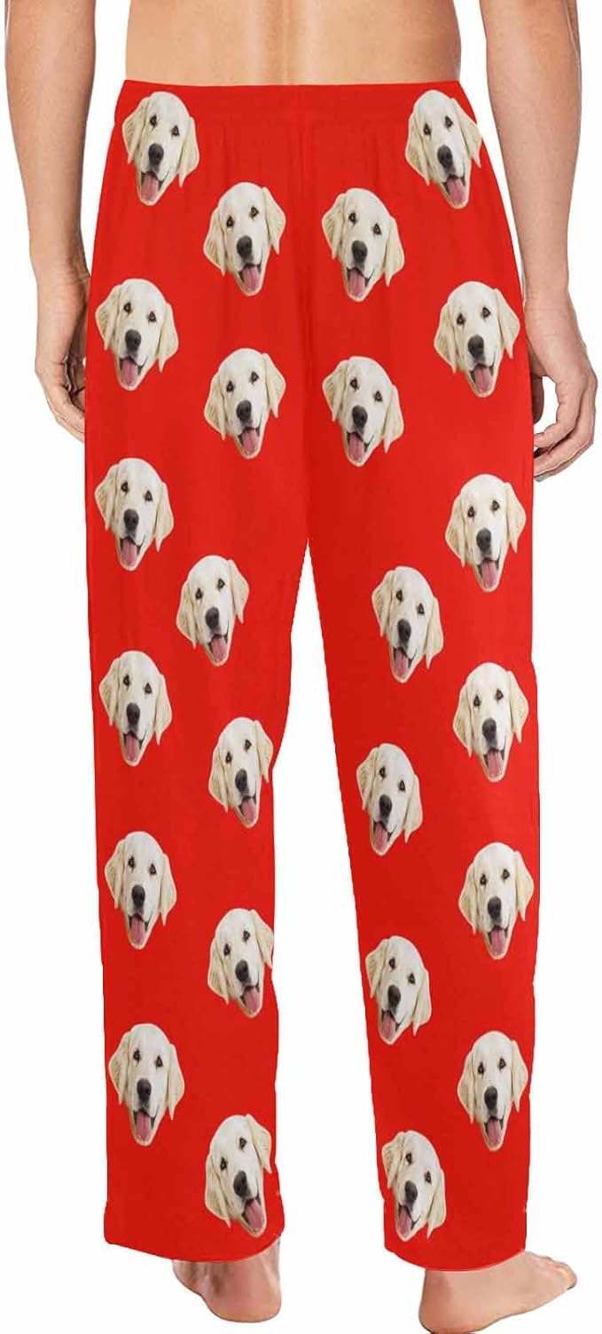 MyPupSocks Personalized Face Pajamas Pants Photo Pajama Bottoms for Men S-XXL