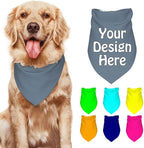 Custom Pet Bandana Add Your Own Picture Image Text Logo Personalized Name Dog Scarf Customized Triangular Head Scarf for Small Medium Large Dogs Cats Pets, SlateGray