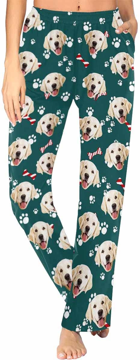 Custom Face Pajamas Pants Personalized Nightwear Bottoms for Women XS-XXL