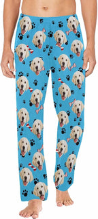 MyPupSocks Custom Pet Face Pajamas Pants Photo Pajama Bottoms for Men S-XXL