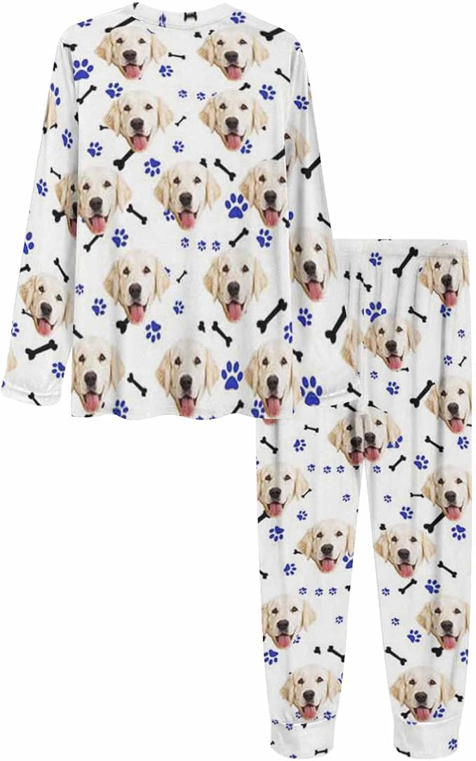 MyPupSocks Custom Face Pajamas Sets for Women, Personalized Photo Sleepwear XS-XXL