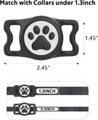 Airtag Holder for Dog Collar, Waterproof Air Tag Holder Durable Lightweigt Silicone Covered Apple Airtag Holders for Dog Cat Collar