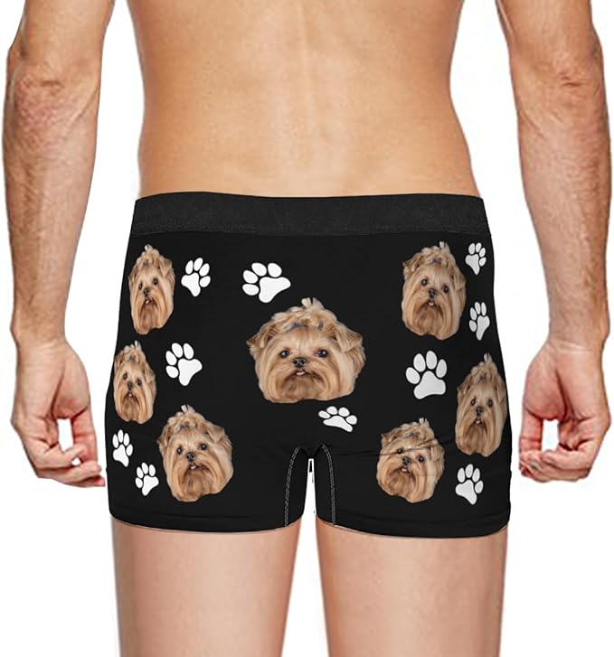 Personalized Underwear for Men with Face Custom Face Boxers Customized Boxer Briefs Funny Gifts for Him Husband Boyfriend