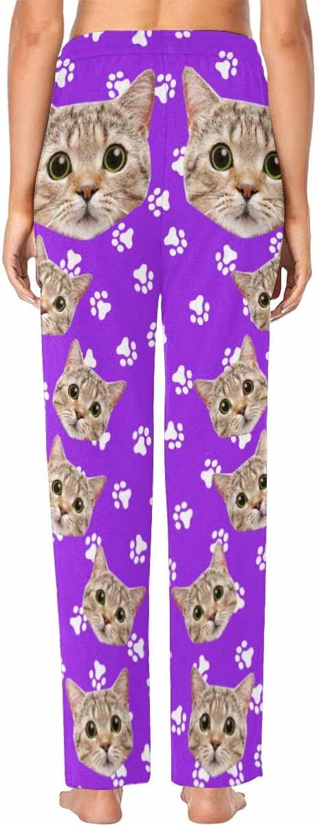 FunStudio Personalized Pajama Pants for Women Custom Photo Face Printed Pajama Bottoms with Pockets