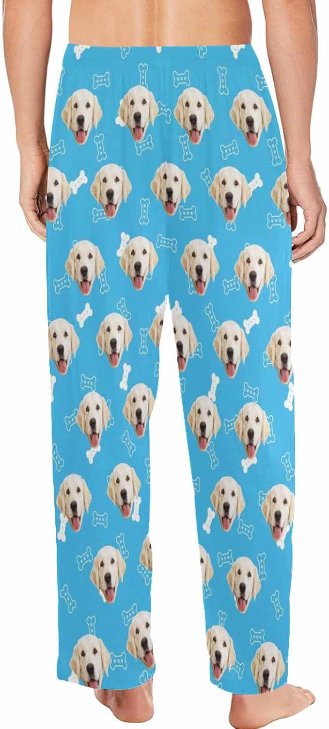 MyPupSocks Customized Face Pajamas Pants Photo Pajama Bottoms for Men S-XXL