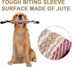 Storystore Dog Tug Toy Dog Training Bite Pillow Jute Bite Toy - Best for Tug of War, Puppy Training Interactive Play - Interactive Toys for Small and Medium Dogs (Striped, 11.8" x 3.15")