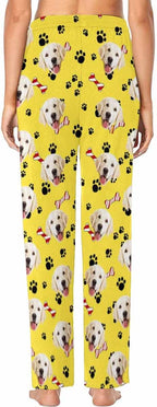 Custom Face Pajamas Pants Personalized Nightwear Bottoms for Women XS-XXL