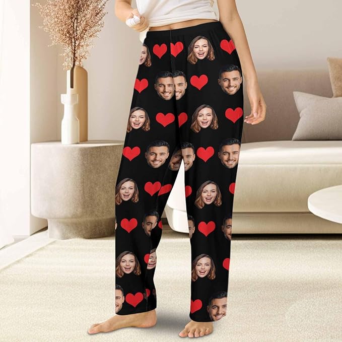 Customized Face Pajama Custom Pajama Pants with Photo for Women Mom