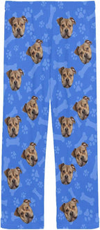 MyPupSocks Custom Pet Face Pajamas Pants Photo Pajama Bottoms for Men S-XXL