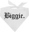 Biggie Matching 90's Hip Hop Dog Bandana (White, XS 403)