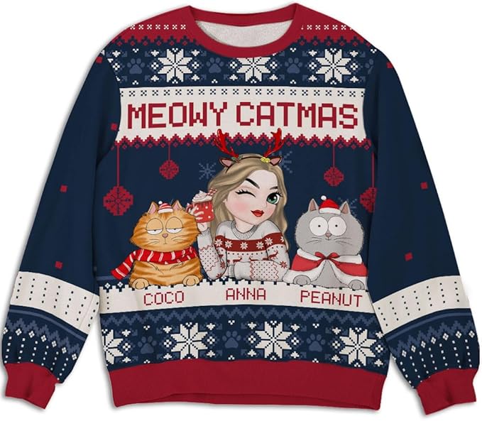 Wrappiness A Girl And Her Dog Christmas Sweatshirt - Cozy Unisex Fit Custom Shirt - Cute for Women Pet Lovers