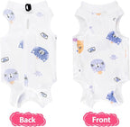 2 PCS Cat Recovery Suit Female Cat Onesie for Cats After Surgery Spay Abdominal Wounds, Kitten Surgery Recovery Suit Female Breathable E-Collar Alternative Kitten Onesie Anti Licking Medium