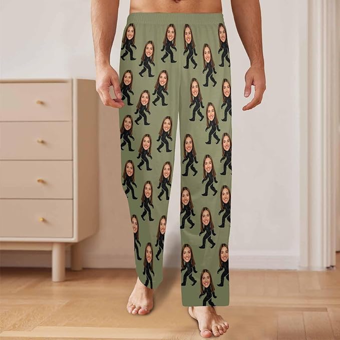 Custom Pajama Pants for Men, Personalized PJ Pants with Photos, Custom Mens Pajama Shorts, Gifts for Dad Husband