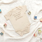 COUPLEHOODIES Personalized Baby Onesie Bodysuit – Custom Embroidery Gift for Pregnancy Reveal Baby Shower or First Grandchild