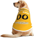 Pitsburgh Custom Pet Jersey Dog Clothes Jersey Various Sizes Customized Any Name & Number for Small & Middle and Big Dogs
