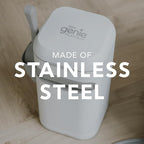 Litter Genie Platinum Pail Made of Durable Stainless Steel Includes 1 Easy Roll Refill