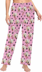 Custom Face Pajamas Pants Personalized Nightwear Bottoms for Women XS-XXL