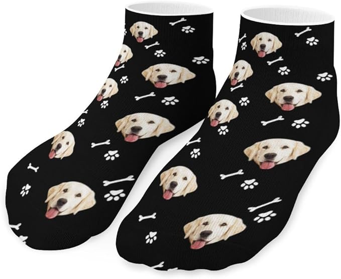 Personalized Ankle Socks with Face Custom Photo Socks Low Cut Ankle Socks Athletic Socks Valentine's Day Gifts for Women Men