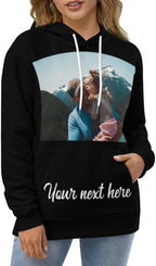 Artsadd Custom Face Unisex athletic Pockets Sweatshirt Loose Hoodie Custom Christmas Long Sleeve Sweatshirt Hooded Pullover