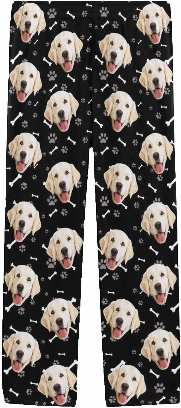 MyPupSocks Personalized Face Pajamas Pants Photo Pajama Bottoms for Men S-XXL