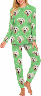 MyPupSocks Custom Face Pajamas Sets for Women, Personalized Photo Sleepwear XS-XXL