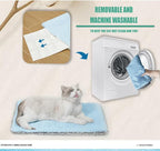 Two Uses'Cat Mat,Self Warming&Cooling Cat Mat.18 * 24in-Cooling Cat Pad.Hot/Cold Mat for Pets.Cats self Heating pad.Dogs and Cats with Ice Gel Bag,Temperature Lock Design,Machine Washable