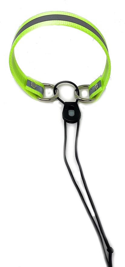 Sparky Pet Co - Surefit ECollar Replacement Strap - Bungee Dog Collar - Waterproof - Adjustable - Secure Nexus Wheel Lock - for Electronic Training & Invisible Fence Systems - 3/4" (Reflective Yellow)