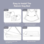 Orthopedic Dog Beds for Large Dogs, Memory Foam Dog Beds Large Sized Dogs, Washable Removable Cover, Nonskid Bottom, Waterproof, for Indoor, Outdoor, Crate ＆ Car Use, 36x27x6 Inches, Dark Grey