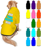 Custom Dog Clothes with Photo Name Logo Personalized Dog Sweaters for Small Medium Large Dogs Breathable Warm, Gold, L