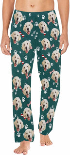 MyPupSocks Custom Pet Face Pajamas Pants Photo Pajama Bottoms for Men S-XXL