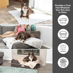 PetFusion Premium Cat and Dog Cooling Blanket. Lightweight Pet Blanket | Machine Washable | Multiple Sizes: for Pets Small to Extra-Large | Multiple Colors: Grey and Brown
