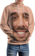Artsadd Custom Face Unisex athletic Pockets Sweatshirt Loose Hoodie Custom Christmas Long Sleeve Sweatshirt Hooded Pullover