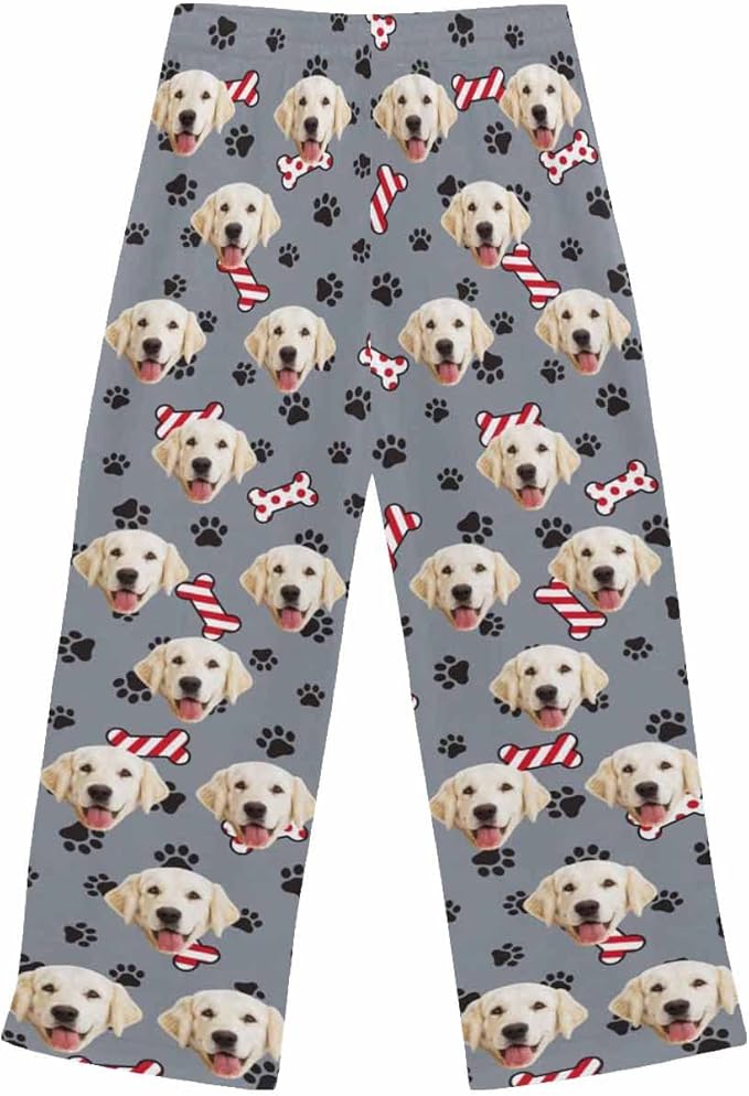 Custom Face Pajamas Pants Personalized Nightwear Bottoms for Women XS-XXL